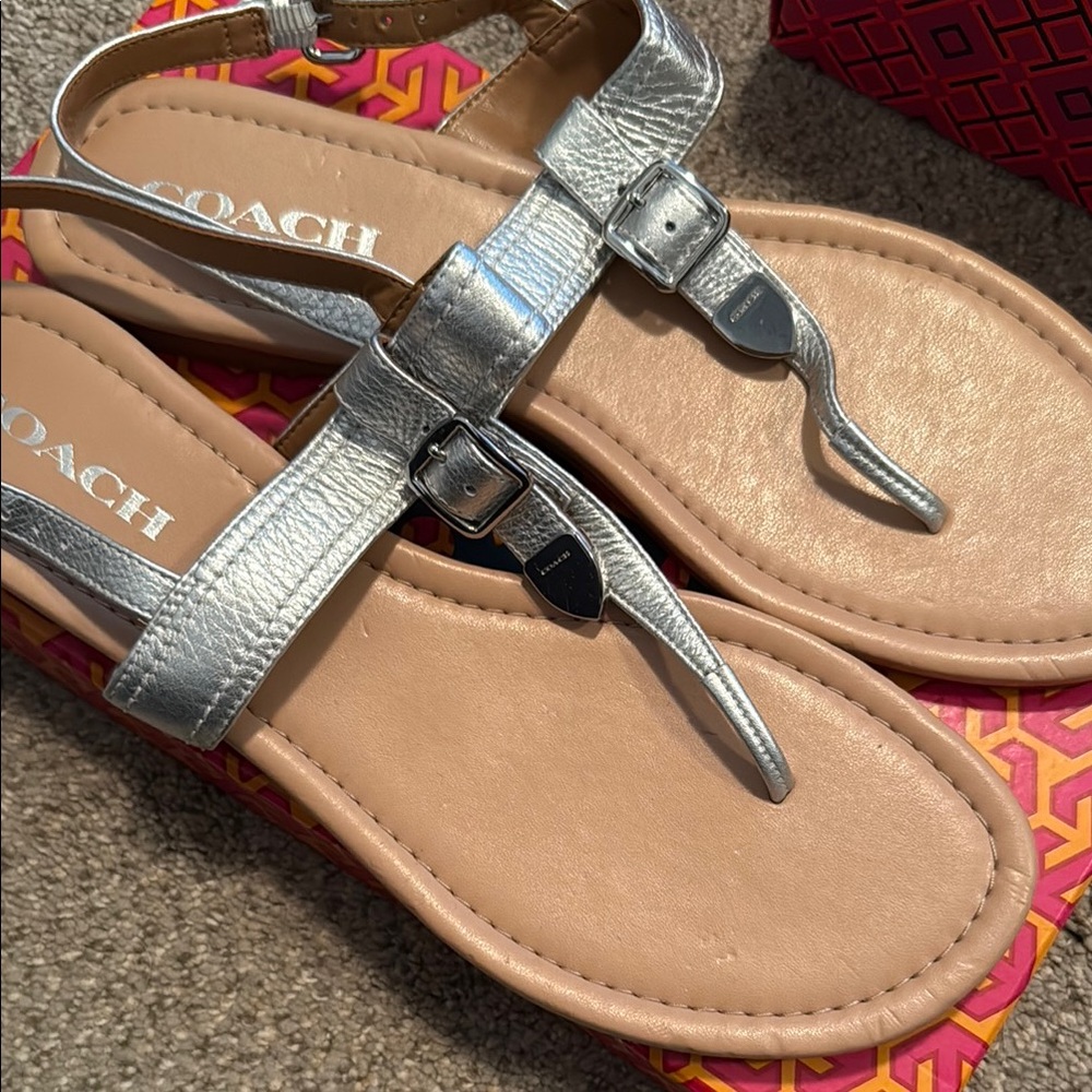 Coach Silver Women's Sandals